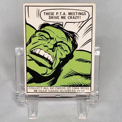 Incredible Hulk Trading Cards 1966 #46 Marvel Vintage - Image 1 of 4