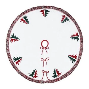 48 Inches Knit Tree Skirt Knitted Tree Skirt Decoration Rustic Soft Cover Mat - Picture 1 of 3