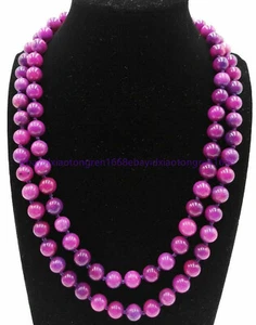 Natural 6/8/10/12mm Purple Sugilite Round Beads Gemstone Long Necklace 36'' AAA+ - Picture 1 of 16