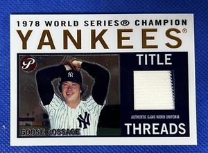2005 Topps Pristine Title Threads Goose Gossage TT-GG 1978 Title Threads