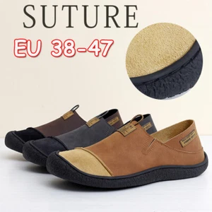 Men's Casual Shoes Comfortable Leather Driving Shoes Slip on Flat Shoes - Bild 1 von 42