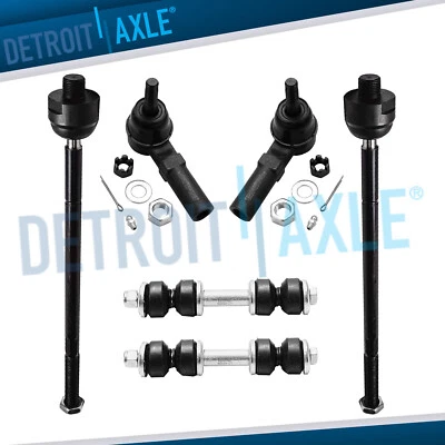 6pc Inner & Outer Tie Rod + Sway Bars for Cadillac Buick Pontiac Oldsmobile - Image 1 of 4