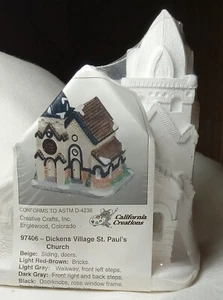 Creative Crafts Calif Creations Ready Paint St Paul's Church 97406 Dickens Villg - Picture 1 of 6
