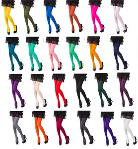 SENTELEGRI Women's Colourful 40 Denier Opaque Tights - 23 Colours - Size S-XL - Picture 1 of 20