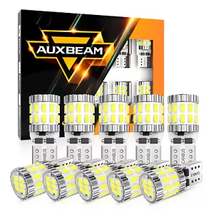 10 AUXBEAM Canbus LED T10 168 2825 License Plate Light White for Ford F-150 2022 - Foto 1 di 12