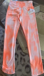girls old navy xl 14-16 active leggings neon orange white - Picture 1 of 9
