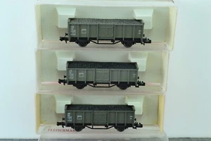 Fleischmann 8206 3X Gondola Car w/ Coal Load Grey N Scale - Picture 1 of 5