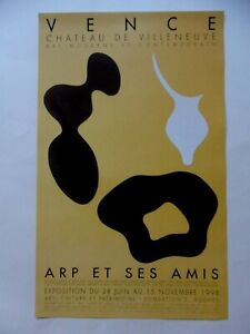 ARP Jean Affiche originale 1998 Vence Abstrait 
