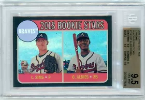 2018 Topps Heritage Chrome Black Refractors #THC331 Ozzie Albies/Lucas Sims BGS - Picture 1 of 2