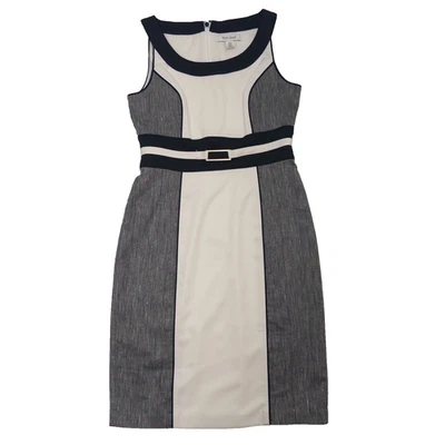 Vestido Vaina Casa Blanca Mercado Negro Talla 2 Gris Negro Blanco Colorblock Foto 1 de 4