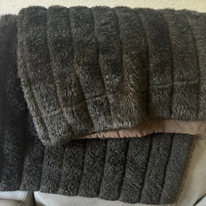 Luxury Fur Channeled Mink ? Throw Blanket Brown 53" X 62" Suede Lined HEAVY - Picture 1 of 9