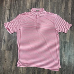 Peter Millar Summer Comfort Polo Shirt Men’s Large Striped Golf Preppy - Picture 1 of 8