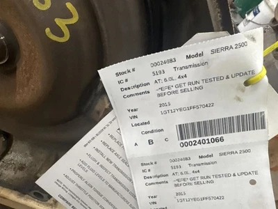 Automatic Transmission 6.0L 4WD Fits 15 SIERRA 2500 PICKUP 456113 - Imagem 1 de 4