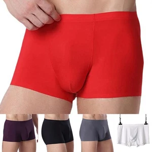 Comfort Fit Men's Seamless Underwear Boxer Briefs with Breathable Pouch Trunks - Picture 1 of 16