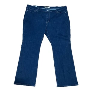 Jeans Levis Clásicos Bootcut Talla 24W Cortos Azul Oscuro Denim Informales Elastizados Boho - Imagen 1 de 8