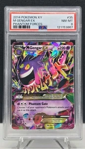 2014 Pokemon XY Phantom Forces M Gengar EX 35/119 PSA 8 TCG - Picture 1 of 2