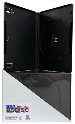 Lote de 400 estuches para DVD estándar 14 mm premium, 1 disco único (negro) Foto 1 de 2