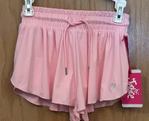 NWT Justice Girl Pink Flutter Short Sewn In Brief Nylon Blend Size XS (5-6) - Picture 1 of 9