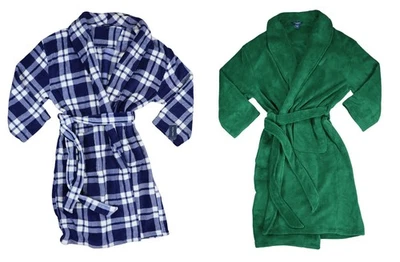 Nautica Plush Fleece Belted w/Pockets Men's Bathrobe OSFM NWT Pick Color/Pattern - Image 1 of 3