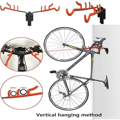 Bike Wall Mount Rack Vertical Bicycle Hanger Hook Storage for Garage Shed Indoor - Image 1 of 4
