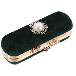 Lipstick Case Holder Fashion Cosmetic Travel Cases Retro Velvet Box Balm - Picture 1 of 9