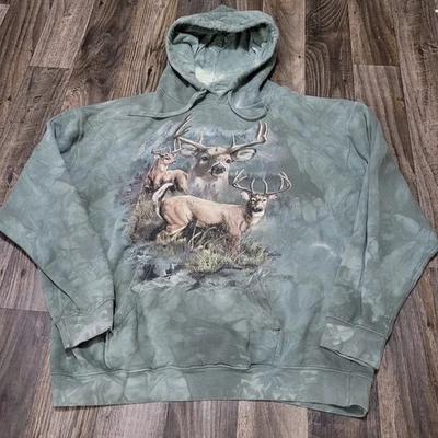 Chaqueta con Capucha The Mountain Whitetail Deer Buck Verde Corbata Teñida 2XL Foto 1 de 4