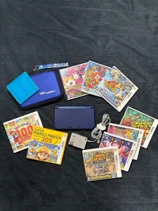 New Nintendo 3DS LL Metallic Blau Konsole mit Ladegerät & Soft & Case getestet gebraucht - Bild 1 von 20