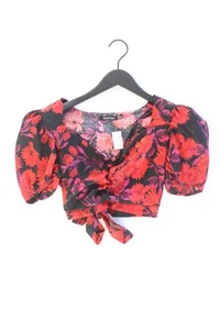 BOOHOO Kurzarm Cropped Bluse für Damen Gr. 34, XS mit Blumenmuster mehrfarbig - Bild 1 von 4