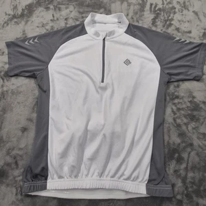 Koraman Herren Radtrikot Large weiß grau kurzarm 1/4 Reißverschluss reflektierend Tr - Bild 1 von 17