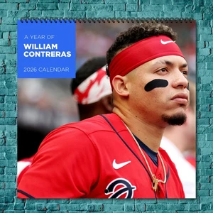 William Contreras 2026 Calendario da Parete, 12 Mesi Celebrità Fan Collezione Regalo - Foto 1 di 4