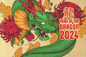 Weihnachtsinseln 2024 Prestige Markenheft ** MNH Year of Dragon Jahr des Drachen - Picture 1 of 2