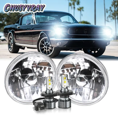 Par de faróis de LED brancos redondos de 7 polegadas lâmpada Hi-Lo para Ford Courier 1972-1982 - Imagem 1 de 4