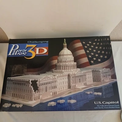 Vintage 1994 3D Foam Puzzle U.S. Capitol Challenging 718 pcs Sealed Bag - Image 1 of 4