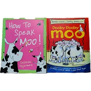 Young Kids Funny Book Lot How To Speak Moo Dooby Dooby Moo Cow Lovers  - Picture 1 of 15