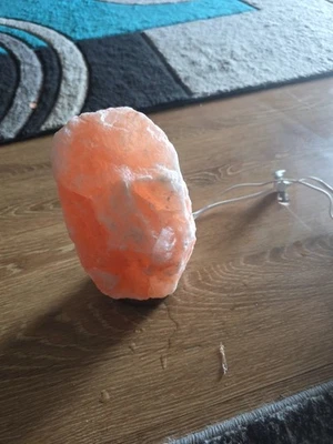 Lámpara de sal rosa natural del Himalaya 7-9 pulgadas luz nocturna lámpara de mesa interruptor atenuador Foto 1 de 3