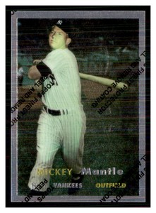 1996 TOPPS CHROME BASEBALL MICKEY MANTLE #7   REPRINT