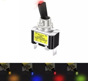 Solider Kippschalter Wippschalter KFZ EIN / AUS, 3-Pin, 12V / 30A, 12,2mm, LED - Bild 1 von 11