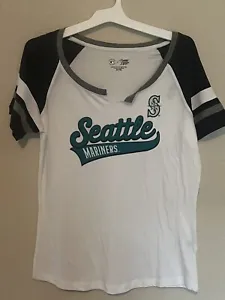 MLB Seattle Mariners Baseball Tee Shirt SS Cut Neck Large Women - Picture 1 of 3