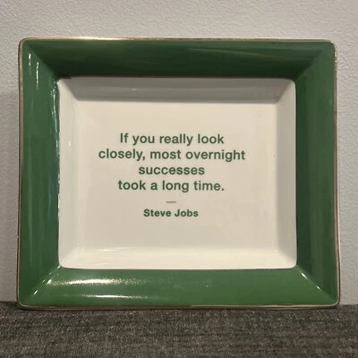GUMP’s San Francisco - Steve Jobs Quote Porcelain Trinket Dish/Repartee Tray - Image 1 of 4
