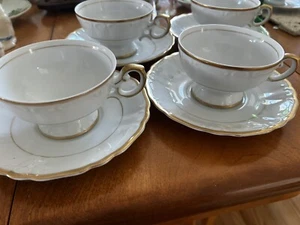 Set Of Four 4 Harmony House Gold Sonata Tea Coffee Cups 3649 Fine China Japan - Picture 1 of 7