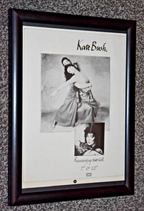 KATE BUSH band framed A4 running up that hill SINGLE 1985 original promo poster - Picture 1 of 1