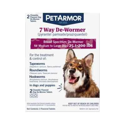 PetArmor For Dogs 7 Way De-Wormer For Medium & Large Dogs, 25.1-200lbs - Image 1 of 4