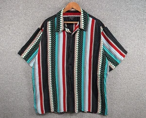 Pronti by Phita Men's Colourful Funky Geometric Print Designer Button Shirt 3XL - Picture 1 of 9