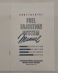Continental Fuel Injection System Manual 1960-Reproduction - Picture 1 of 21