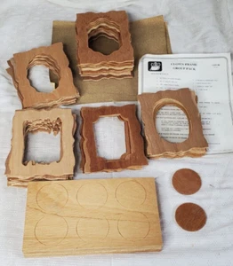 49 marcos de fotos de madera delgada artesanía 50 círculos 2 proyectos artesanales de papel de lija - Imagen 1 de 15