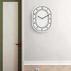 Oval Wall Clock Acrylic Non Ticking Decorative Clock For Office Home Bedroom