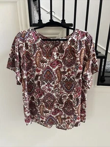 DR2 Damen XXL Blumenmuster flattern kurzärmelig durchsichtig Bluse Top - Bild 1 von 3