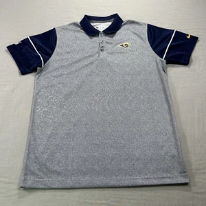 Nike Los Angeles Rams Poloshirt Herren Large grau blau NFL On Field Dri-Fit - Bild 1 von 13