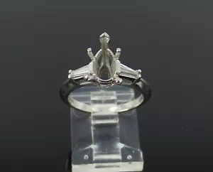 Anillo de colección de diamantes de 0,30 quilates y oro blanco de 14 quilates en forma de pera 9x7 mm - Imagen 1 de 5