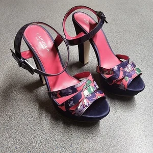 Carvela Schuhe Blumen Riemchen Heels UK 6 Euro 39 rosa lila Kurt Geiger - Bild 1 von 7